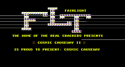 Cosmic Causeway II Title Screen